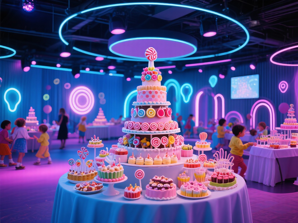 建议创建一个焦点装置，比如糖果塔或大型甜品桌，成为