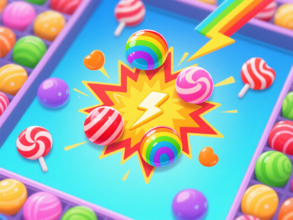 关注特殊组合位置
特殊糖果，如爆炸糖、闪电糖、彩