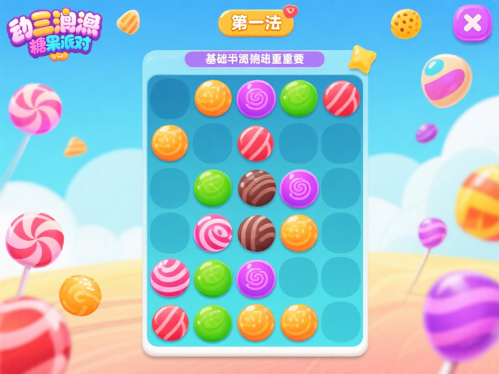 糖果派对第一关轻松过关详细攻略解析