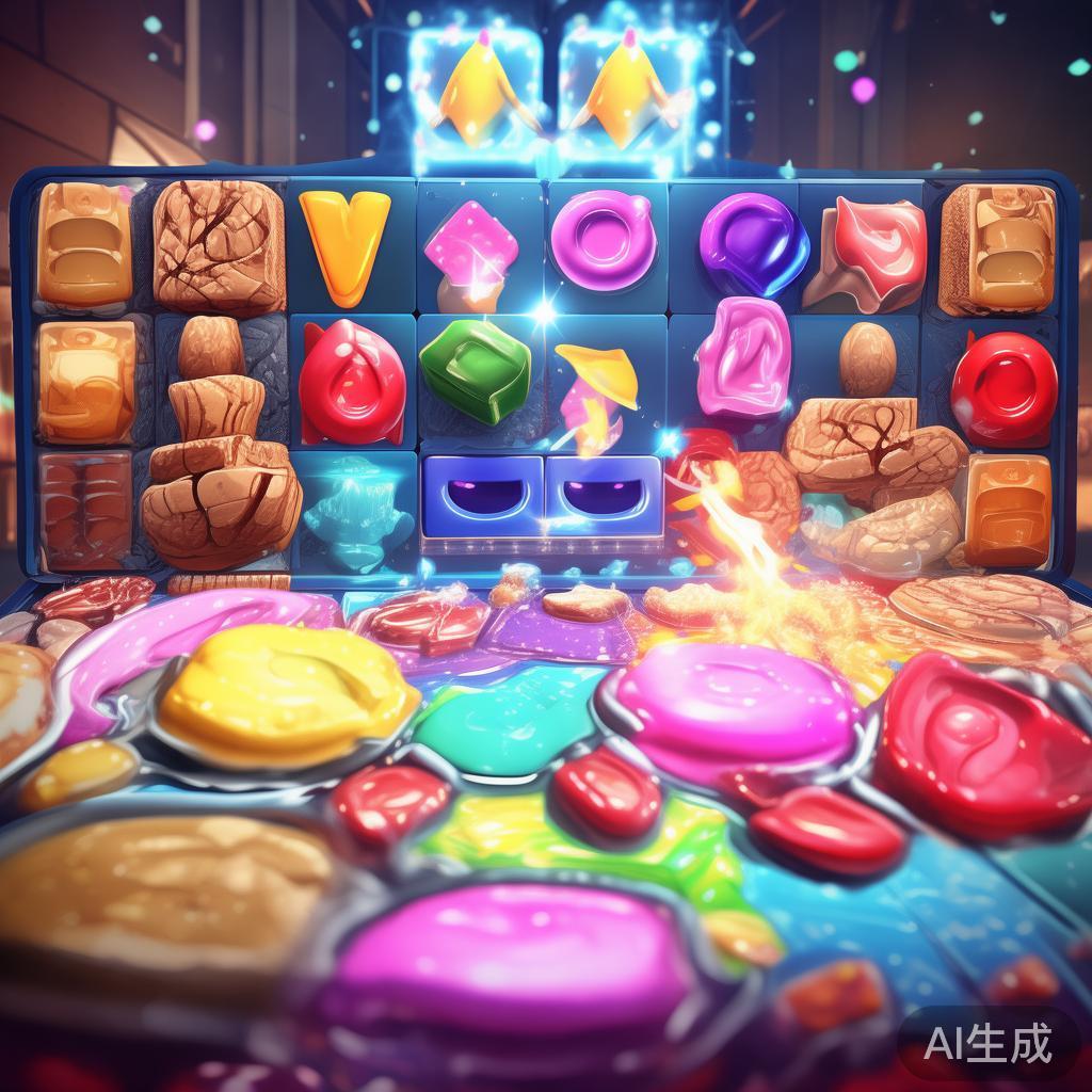 在糖果派对的第三层阶段，玩家面对复杂的关卡设计和多